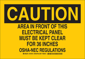 Imágen de Brady Prinzing B-302 Poliéster Rectángulo Naranja Inglés Cartel de seguridad eléctrica SV401C (Imagen principal del producto)