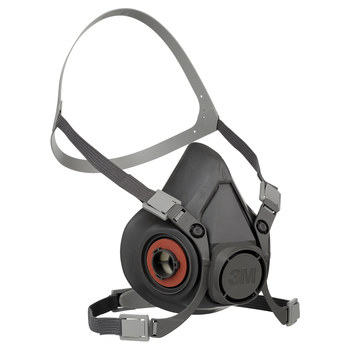 3M 6000 Series 6300 Gray Large Thermoplastic Elastomer Half Mask Facepiece Respirator