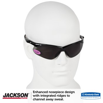 Ansell KleenGuard V60 Policarbonato Gafas de seguridad para lectura con aumento lente Negro - Marco envolvente - 711382-02008