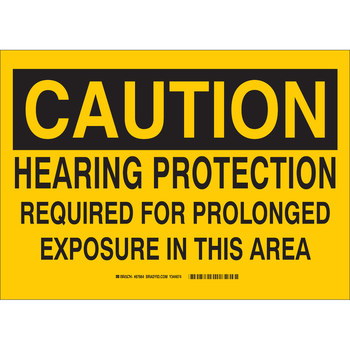 Imágen de Brady B-120 Poliéster reforzado con fibra de vidrio Rectángulo Amarillo Inglés Cartel de PPE 87664 (Imagen principal del producto)