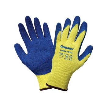 Global Glove Gripster 300KV Azul/Amarillo Extrapequeño Kevlar Guantes resistentes a cortes - 300kv xs
