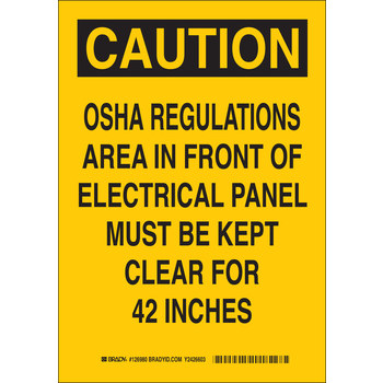 Imágen de Brady B-555 Aluminio Rectángulo Amarillo Inglés Cartel de seguridad eléctrica 126978 (Imagen principal del producto)