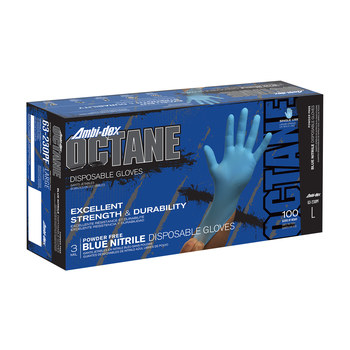 PIP Ambi-dex 63-230PF Azul Grande Nitrilo Guantes desechables de uso general - acabado Con textura - 616314-22018