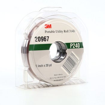 3M Rollo 20967 - 1 pulg. x 20 yd - Óxido de aluminio - P240 - Muy fino