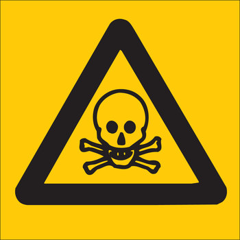 Imágen de Brady B-120 Poliéster reforzado con fibra de vidrio Rectángulo Amarillo Inglés Letrero de material peligroso 69442 (Imagen principal del producto)