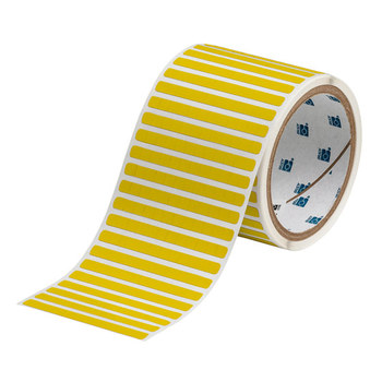 Brady THT-11-8591-10-YL Rollo de etiquetas troqueladas para impresoras - 0.25 pulg. x 0.25 pulg. - Poliéster - Amarillo - B-8591