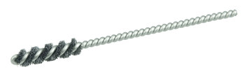 Weiler Acero inoxidable Espiral simple Cepillo en tubo - 3.5 pulg. longitud - Diámetro 1/4 pulg. - Diámetro de la cerda 0.004 pulg. - 21081