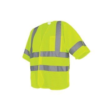 Global Glove FrogWear GLO-011BA Chaleco de alta visibilidad GLO-011BA-L - tamaño Grande - Poliéster - Amarillo/verde reflectante - ANSI clase 3 - 02197