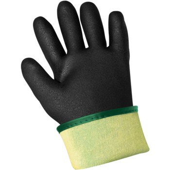 Global Glove Samurai Glove Aralene CR292 Negro/Verde Grande PVC/Nitrilo Guantes resistentes a productos químicos - Longitud 12 pulg. - cr292 lg