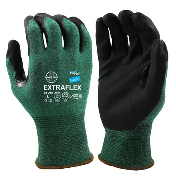 Armor Guys EXTRAFLEX 04-250 Verde/Negro Mediano Hilo diseñado Guantes resistentes a cortes - armor guys 04-250 md