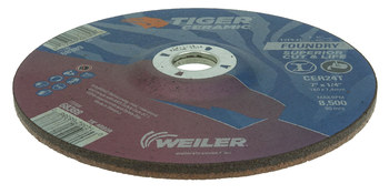 Weiler Tiger Ceramic Rueda de desbaste con centro hundido 68388 - 7 pulg. - Cerámico - 24 - T