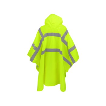 Global Glove Poncho de lluvia de alta visibilidad GLO-850 - Universal - Amarillo/verde de alta visibilidad - 29382