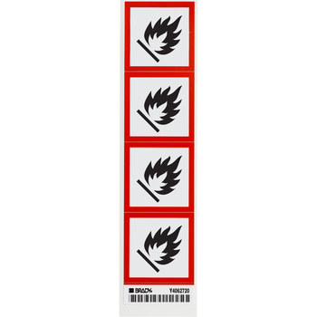 Imágen de Brady Negro/Rojo sobre blanco Diamante Vinilo 118823 Etiqueta de material peligroso (Imagen principal del producto)