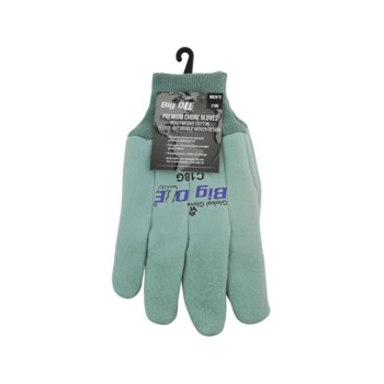 Global Glove Big Ole Verde Hombre Algodón Guantes de trabajo - Pulgar recto - c18g