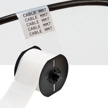 Imágen de Brady Blanco Autoextinguible, Autolaminados Vinilo Transferencia térmica B33-56-427 Rollo de etiquetas para impresora de transferencia térmica troquelado (Imagen principal del producto)