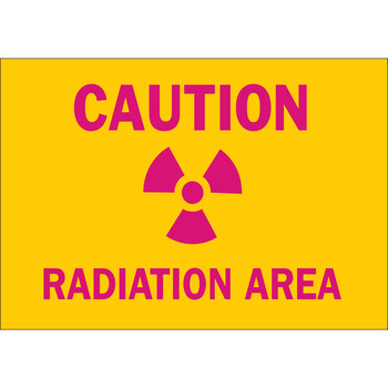 Imágen de Brady B-302 Poliéster Rectángulo Amarillo Inglés Cartel de peligro de radiación 88741 (Imagen principal del producto)