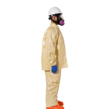 DuPont Tychem Conjunto de overol (tipo peto) y chamarra 6000 SFR FS750TLTMD000400 - tamaño Mediano - Tychem 6000 SFR - Tostado suave
