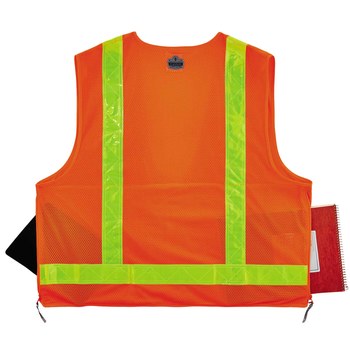 Ergodyne Glowear 8250ZHG Chaleco de alta visibilidad 21433 - tamaño Pequeño/Mediano - Poliéster - Naranja de alta visibilidad - ANSI clase 2