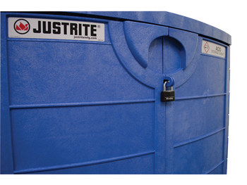 Justrite Gabinete de almacenamiento de material peligroso Polietileno 24180 - 8.5 gal - Azul real - 16382