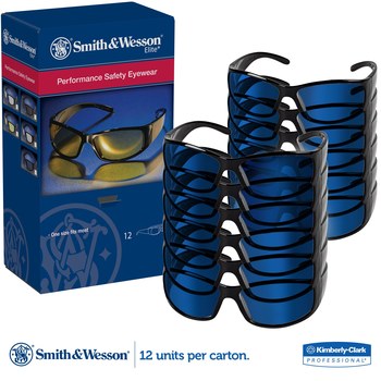 Smith & Wesson Elite Lentes de seguridad estándar lente Espejo azul - Marco envolvente - 079768-00869