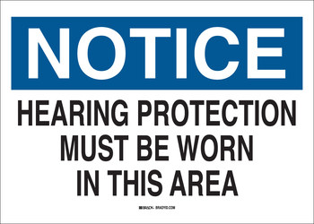 Imágen de Brady B-120 Poliéster reforzado con fibra de vidrio Rectángulo Blanco Inglés Cartel de PPE 47332 (Imagen principal del producto)