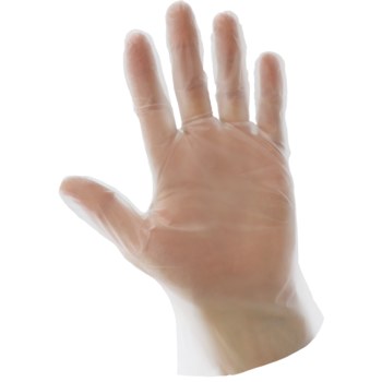 Global Glove Transparente Grande TPE Guantes desechables - Grado Industrial - acabado Liso - Longitud 10 pulg. - 810033-29316