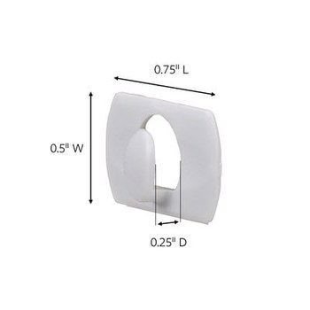 3M Command 17026-40ES Blanco Clips de decoración - 1/2 pulg. Anchura x 3/4 pulg. Longitud - 97803