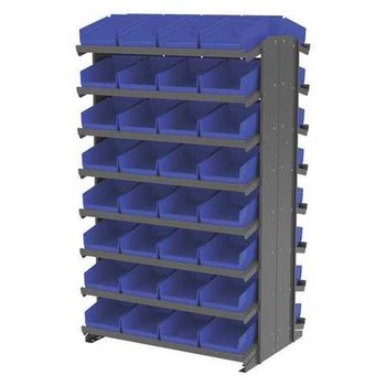 Imagen de Akro-mils APRD150 800 lb Azul Gris Revestido en polvo Acero 16 ga Doble cara Bastidor fijo (Imagen principal del producto)
