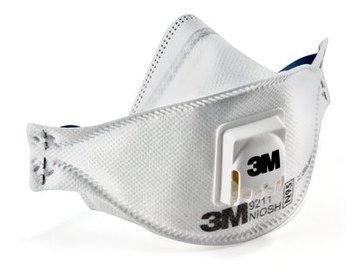 3M Cool Flow N95 Pliegue plano Respirador 37022 - Blanco