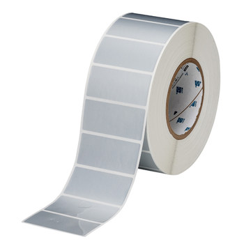 Imágen de Brady Plateado Manipulación evidente Vinilo metalizado Transferencia térmica THT-7-362-3 Rollos de etiquetas para impresora de transferencia térmica troquelados (Imagen principal del producto)