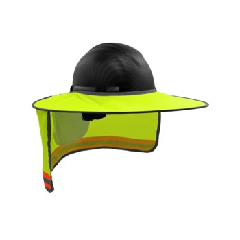 Global Glove FrogWear HV Parasol desmontable para casco GLO-HNS1 - Amarillo/verde de alta visibilidad - 29314