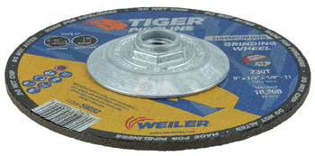 Weiler Tiger Disco esmerilador 58092 - 6 pulg. - Cerámica/Alúmina Circonia - 30 - T