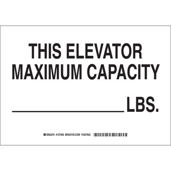 Imágen de Brady B-555 Aluminio Rectángulo Blanco Inglés Cartel de sensibilización de seguridad 127944 (Imagen principal del producto)