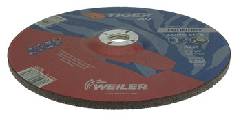 Weiler Tiger AO Rueda de desbaste con centro hundido 68376 - 9 pulg. - Óxido de aluminio - 24 - T