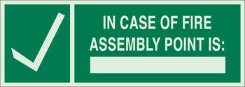 Imágen de Brady Bradyglo B-347 Poliéster/poliestireno Rectángulo Verde Inglés Cartel en caso de incendio 90930 (Imagen principal del producto)
