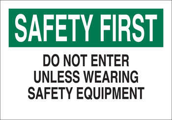 Imágen de Brady B-401 Poliestireno Rectángulo Blanco Inglés Cartel de PPE 22192 (Imagen principal del producto)