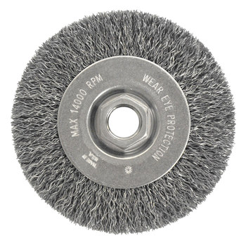 Weiler Wolverine 36207 Cepillo de rueda - Rizado Acero cerda
