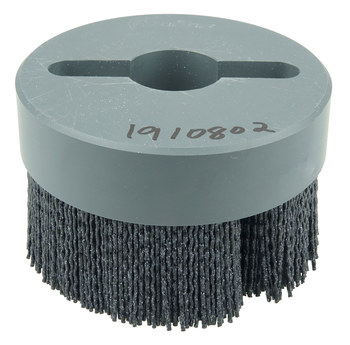Weiler Bore-Rx Nailon Disco de cerdas - Mediano grado - Accesorio Eje - Agujero Central 1 1/4 pulg. - Diámetro de la cerda 0.055 pulg. - 86114