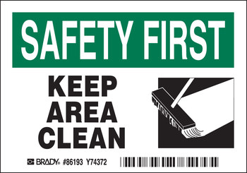 Imágen de Brady Negro/Verde sobre blanco Rectángulo Poliéster 86193 Etiqueta de saneamiento (Imagen principal del producto)