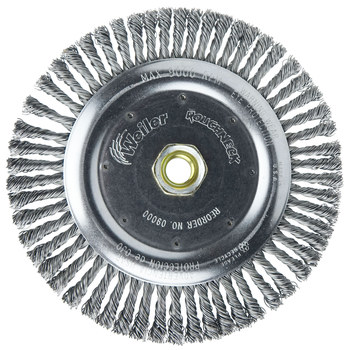 Weiler Roughneck 09000 Cepillo de rueda - Anudado - Circular trenzado Acero cerda