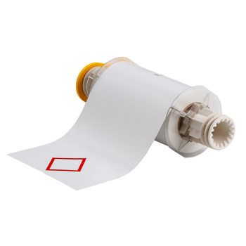 Imágen de Brady Rojo sobre blanco Transferencia térmica 130772 Rollo de etiquetas para impresora de transferencia térmica troquelado (Imagen principal del producto)