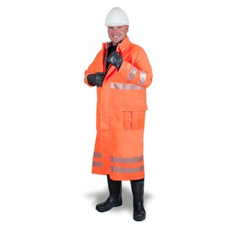 Imágen de Ansell AlphaTex 66-683 Naranja fluorescente Grande CPC trilaminado de poliéster Saco resistente a productos químicos (Imagen principal del producto)