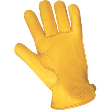 Global Glove 3200DST Dorado Grande Cuero Gamuza Cuero Guante para conductor - Pulgar recto - 816368-02504