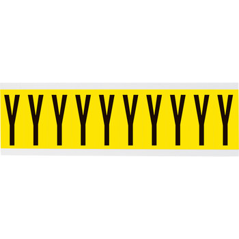 Imágen de Brady 34 Series Negro sobre amarillo Interior Paño de vinilo 34 Series Carta 3440-Y Etiqueta en forma de letra (Imagen principal del producto)