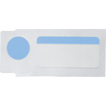 Brady M5-120-494-BL Etiquetas de color - 1 pulg. x 0.5 pulg. - Poliéster - Negro sobre azul, blanco - B-494