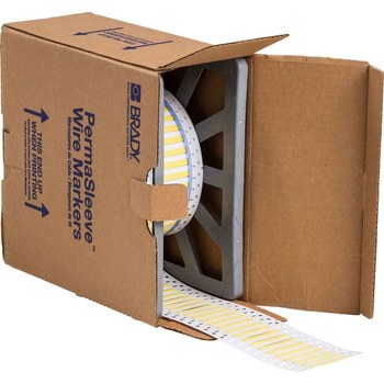 Brady PermaSleeve PS-125-150-YL Funda de impresora troquelada - 1.5 pulg. x 0.235 pulg. - Amarillo - B-342