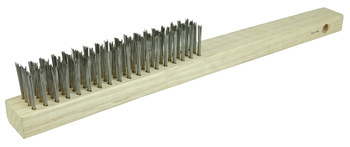 Weiler Vortec Pro Acero inoxidable Cepillo de alambre de mano - 2.65 pulg. ancho x 13 pulg. longitud - Diámetro de la cerda 0.012 pulg. - 25202