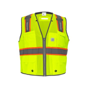 Global Glove FrogWear GLO-15LED Chaleco de alta visibilidad GLO-15LED - tamaño Grande - Poliéster - Amarillo/verde - ANSI clase 2 - glo-15led lg