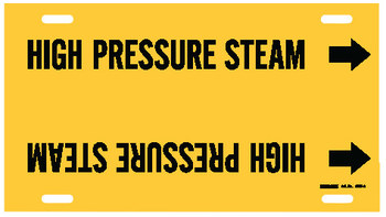 Imágen de Brady Negro sobre amarillo Plástico 4077-G Marcador de tubería con correa (Imagen principal del producto)