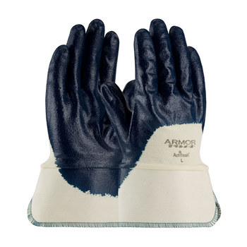 Imágen de PIP ArmorLite 56-3175 Azul/Blanco Grande Nitrilo Apoyado Guantes resistentes a productos químicos (Imagen principal del producto)